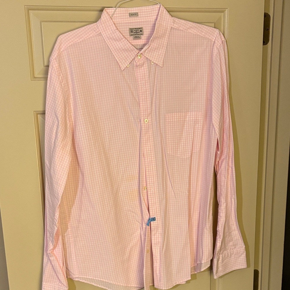 J. Crew Light Pink Checkered Men's Shirt
